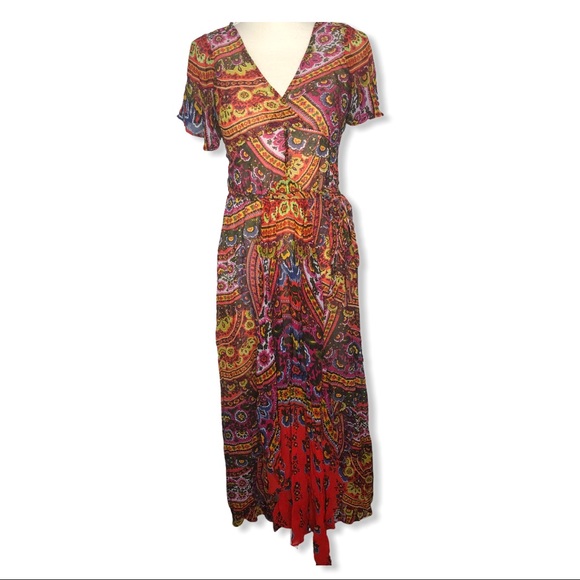 Akemi + Kin | Murol Wrapped Maxi Dress Anthro XS 2 - Picture 3 of 12